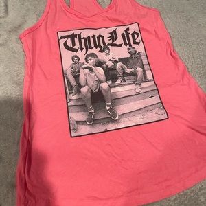 Golden girls neon pink muscle tank top